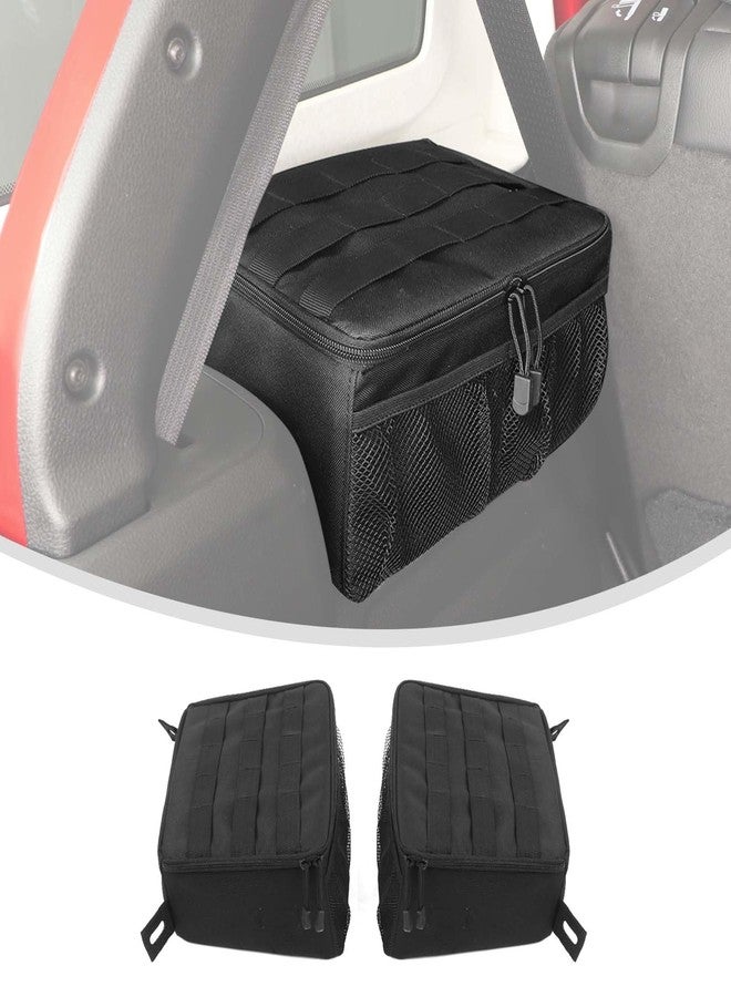 Linskip for 2024-2025 Jeep Wrangler Storage Trunk Organizer, Wheel Well Storage Bag Compatible with 2024 2025 Jeep Wrangler JL, Bolted Straps-Grid Organizer-Mesh Cargo Net-Multi Compartment - Image 1